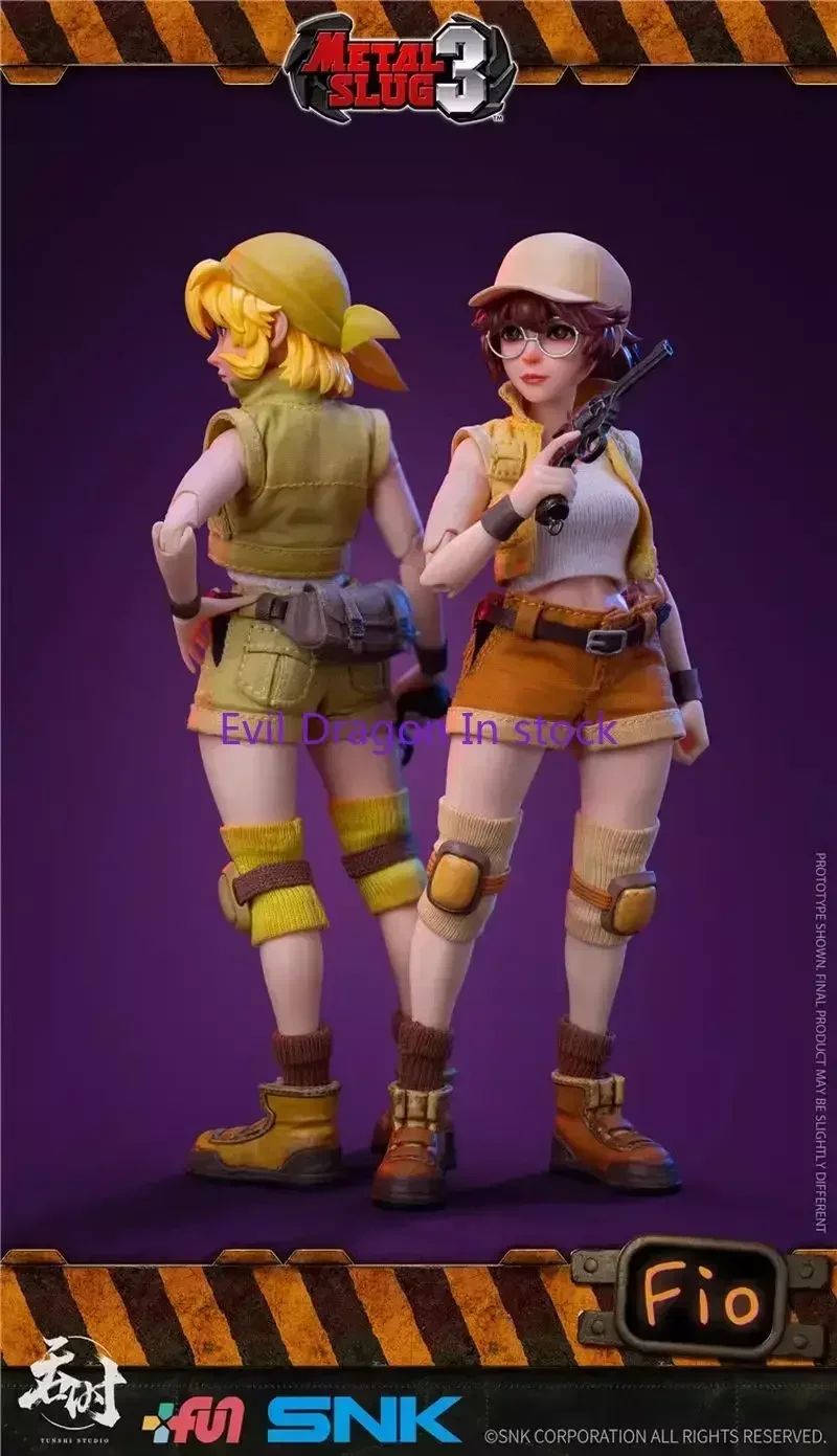 Original Snk Metal Slug Action Figure Toy Fior Airi Sisters 1/12 Cloth Collection Collectible Model Decoration