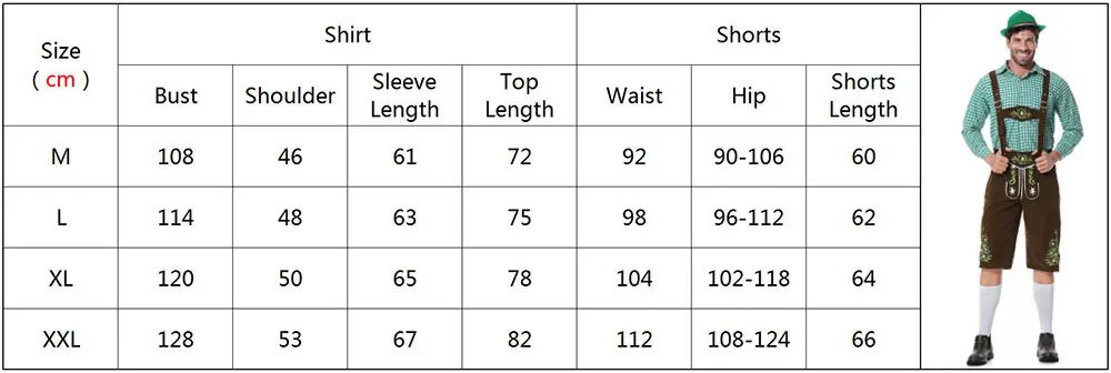 Men Traditional Bavarian Beer Shorts Outfit Overalls Shirt Hat Suspenders Set Germany Oktoberfest Costumes Halloween Costume