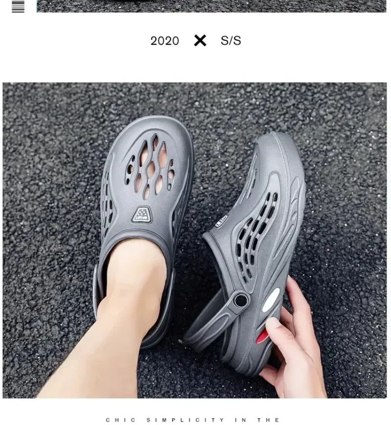 Outdoor Sandals for Men and Women Summer Clogs EVA Slippers Plus Size 47 48 49 Men Garden Shoes Beach Sandals Breathable Clogs