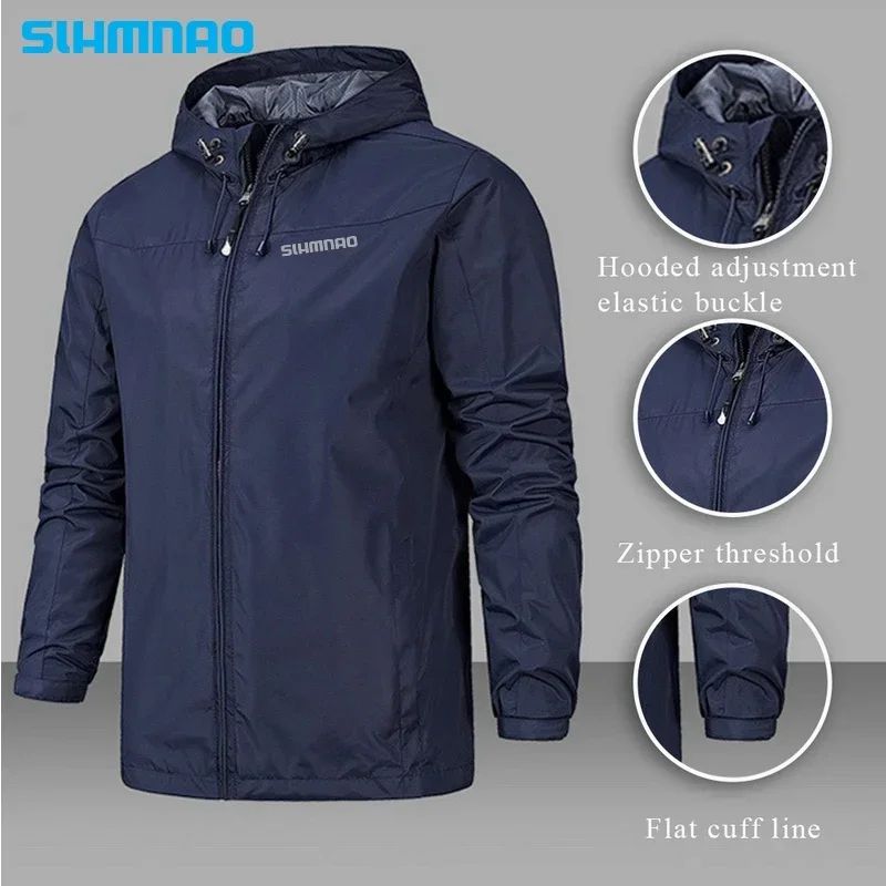 2025Waterproof Fishing Raincoat for Men, Raincoat for Cycling, Windproof Jacket, Mountaineering Clothes, Spring and Autumn Coat