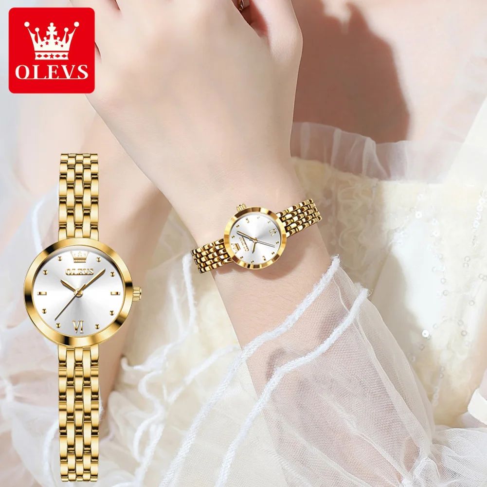 OLEVS 9992 Luxury Women's Watches Elegant Luxury Gold Watch for Women Quartz Waterproof Wristwatches Ladies Relojes Para Mujer