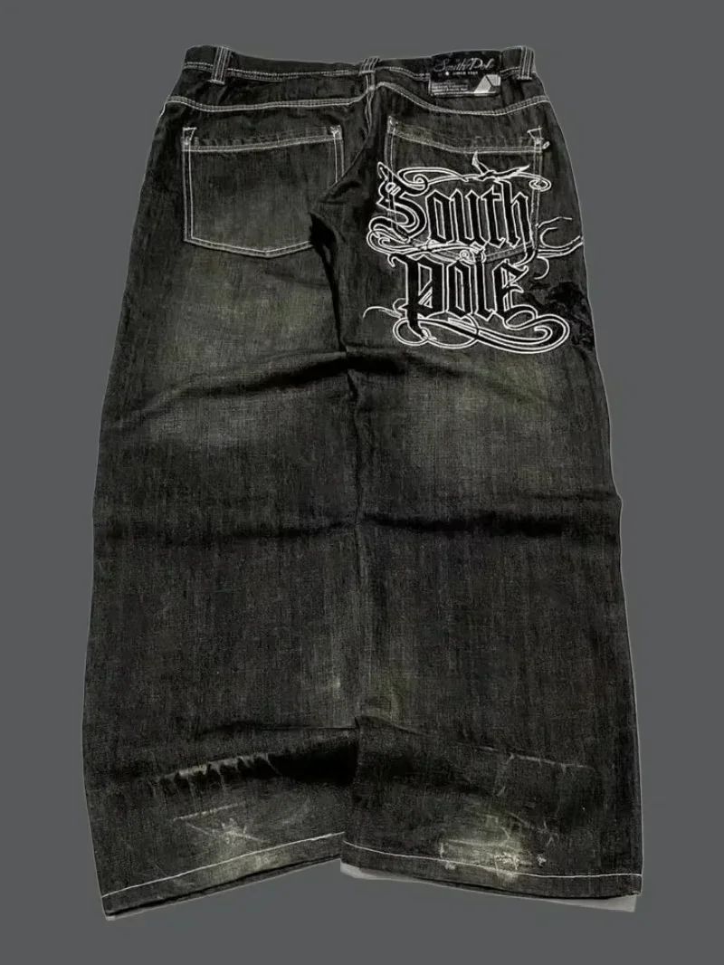 Streetwear New Fashion Oversized Embroidered Baggy Jeans Female Y2K Harajuku Hiphop Retro Gothic High Waist Wide-leg Pants Pants