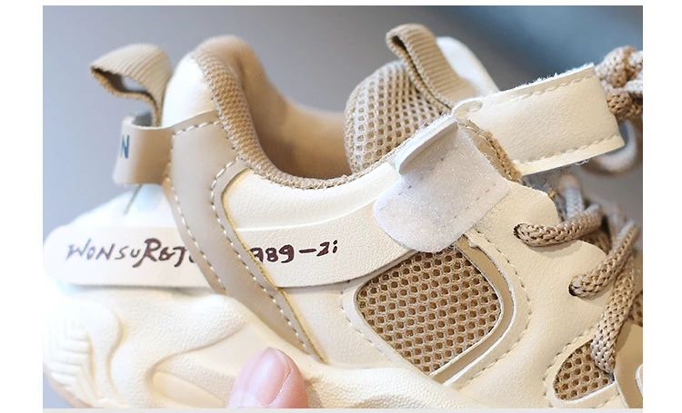 Girl Child Sport Shoe 2024 Spring Mesh Breathable Toddlers School Running Sneakers Fashion Non-slip Kids Boys Basketball Shoes