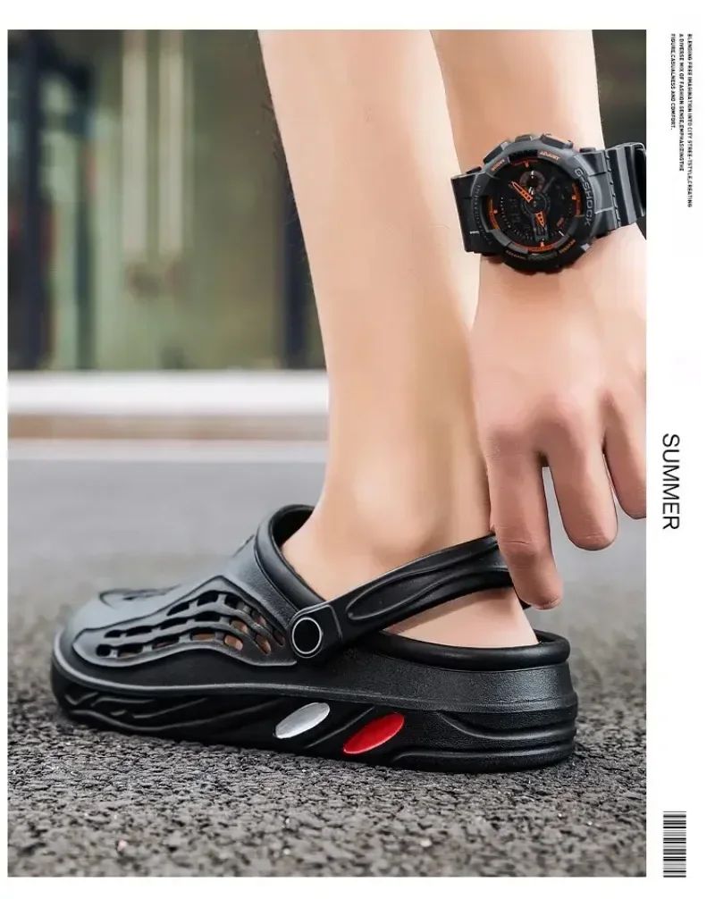 Outdoor Sandals for Men and Women Summer Clogs EVA Slippers Plus Size 47 48 49 Men Garden Shoes Beach Sandals Breathable Clogs