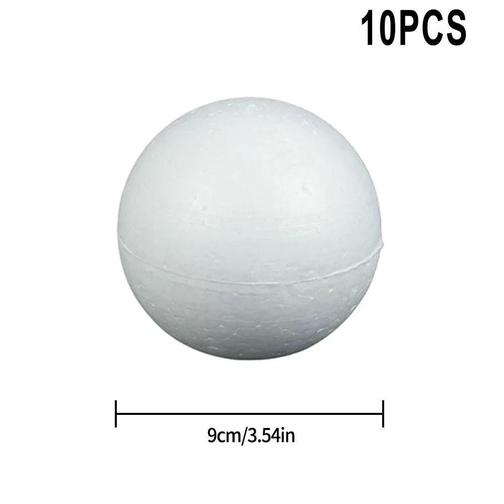 10pcs Solid Foam Ball Polystyrene Balls 50mm-100mm Round DIY Accessory Handmade For Party Celebration Christmas Decoration