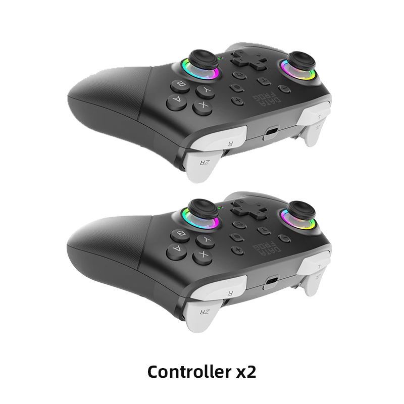 DATA FROG 2Pcs Wireless Pro Controller For Switch OLED/Switch Lite PC Gaming Gamepad Six Axis Gyro Dual Shock Turbo Function Gam