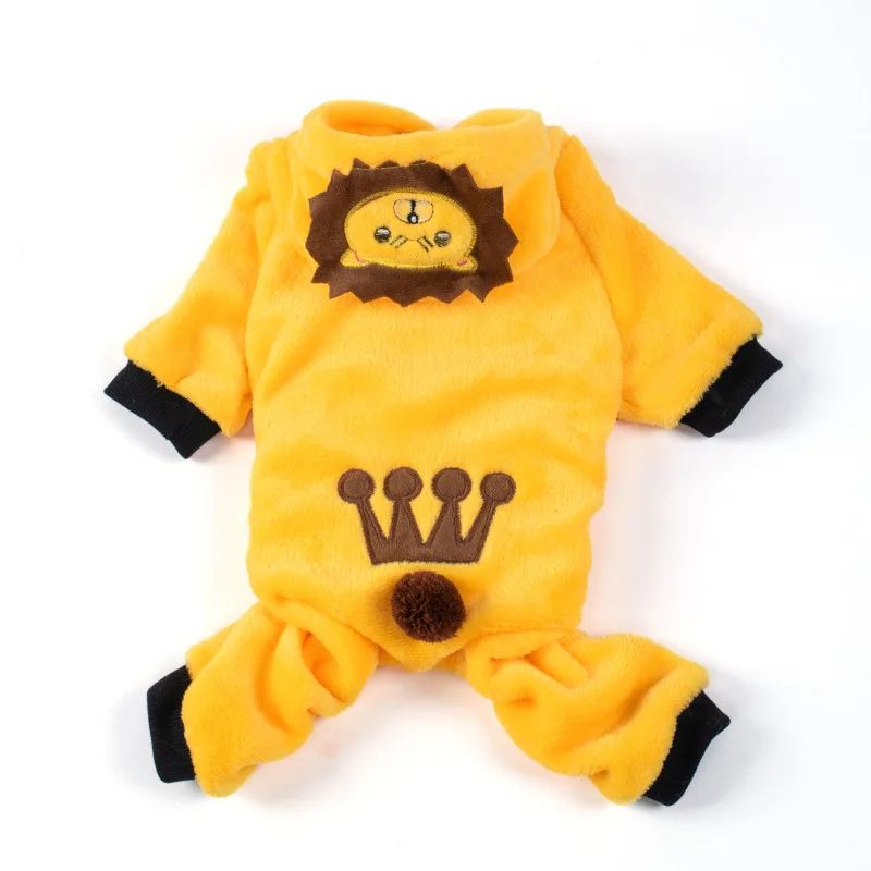 Winter Dog Clothes Warm Fleece Pet Dogs Hoodies Pet Clothes for Small Dogs Chihuahua Puppy Cats Jacket Coat Dog Jumpsuit Costume