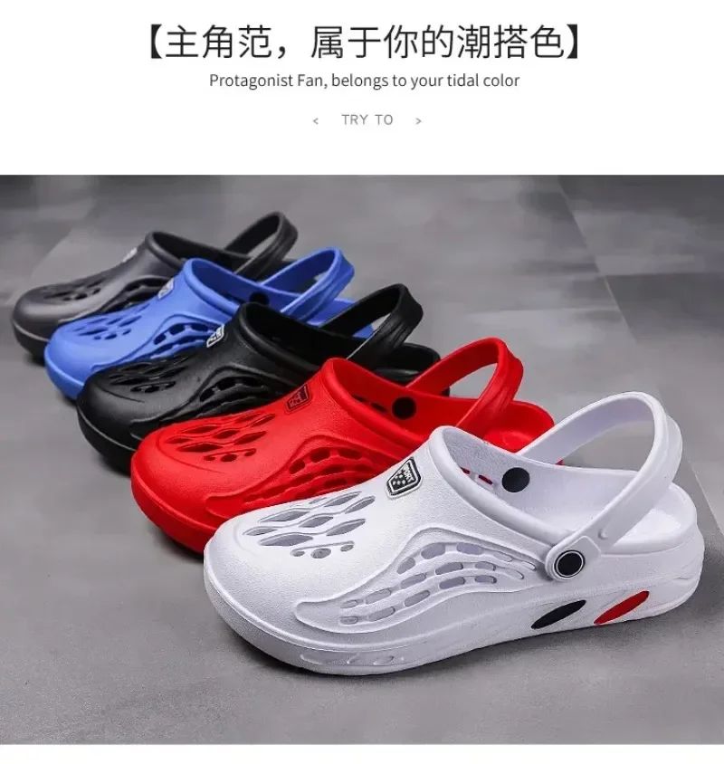 Outdoor Sandals for Men and Women Summer Clogs EVA Slippers Plus Size 47 48 49 Men Garden Shoes Beach Sandals Breathable Clogs