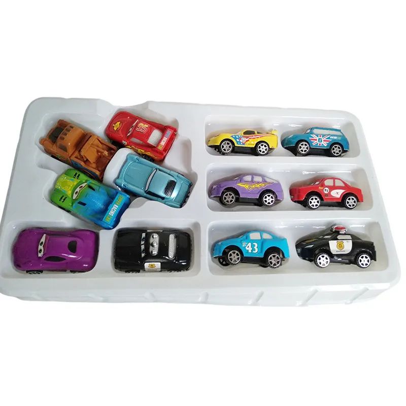 12 pieces Disney Pixar Lightning McQueen Jackson Storm Mater PVC car model toy for children birthday giftire