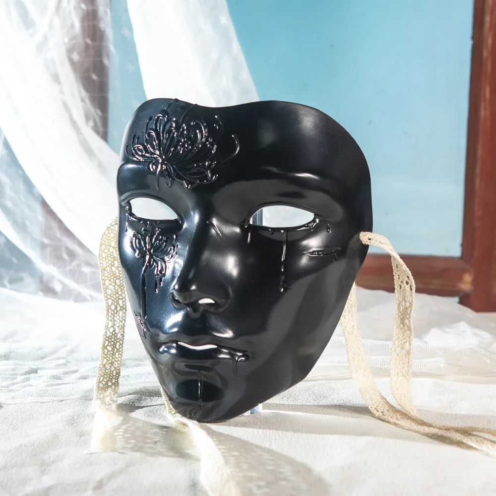 Mask Retro Hand Drawing Fashion Men and Women SameStyle Ancient Style Adult Style Hanfu Props Ball Party Secret Room Accessories