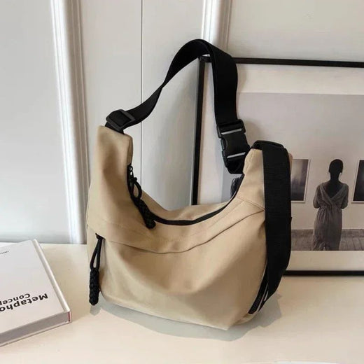 Fashion High Capacity Solid Color Single Shoulder Totes Bag Nylon Hobos Crossbody Bags Solid Casual Zipper Women's Bags