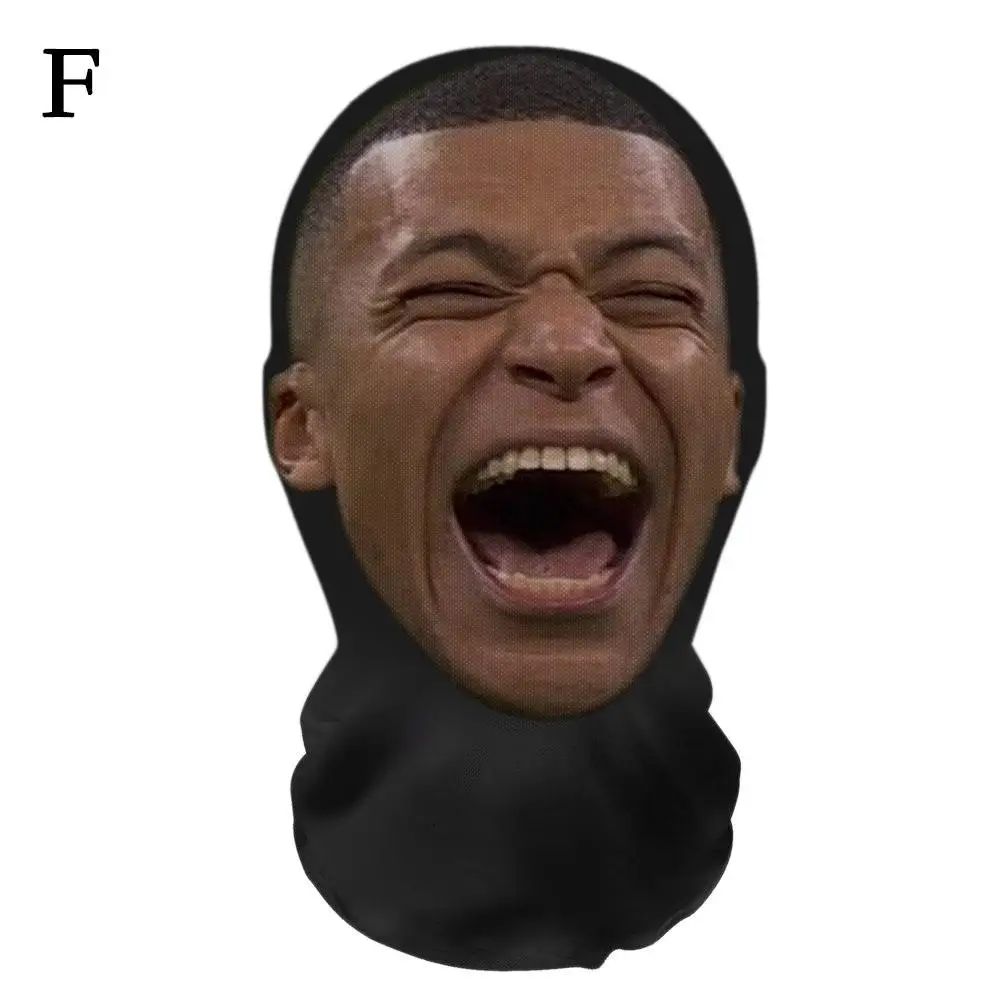 Fashion Mask for 2026 Halloween Cosplay Headwear Hip Hop Hood Hat Headgear 3D Celebrity Face Mask Elastic Mesh