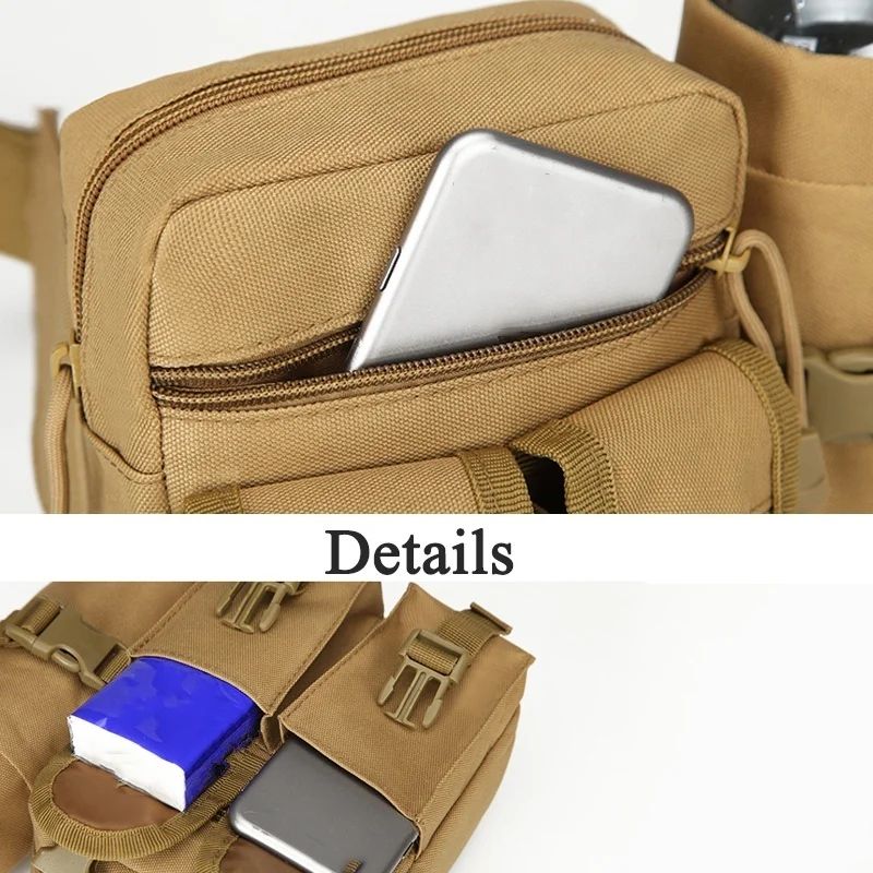 Men's Tactical Casual Fanny Waterproof Pouch Waist Bag Packs Outdoor Military Bag