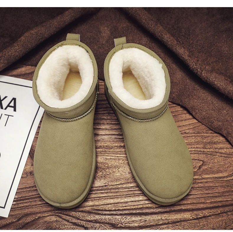 Mens Shoes Classic Top Quality Suede Leather Ankle Boots 2025 Winter Snow Boots for Men New Fashion Australia Boots 36-45