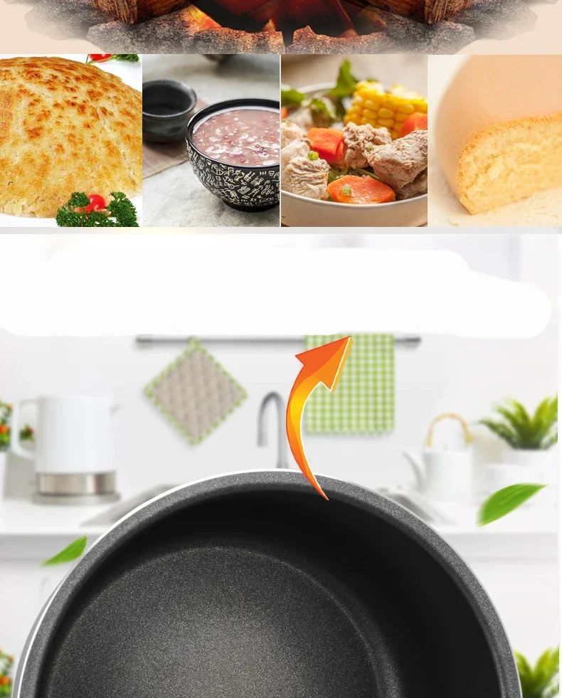 Electric Pressure Cooker Liner 1.6/3/4/5/6L Non-stick Rice Pot Gall Black Crystal Inner Accessories Cooker Parts only for Midea