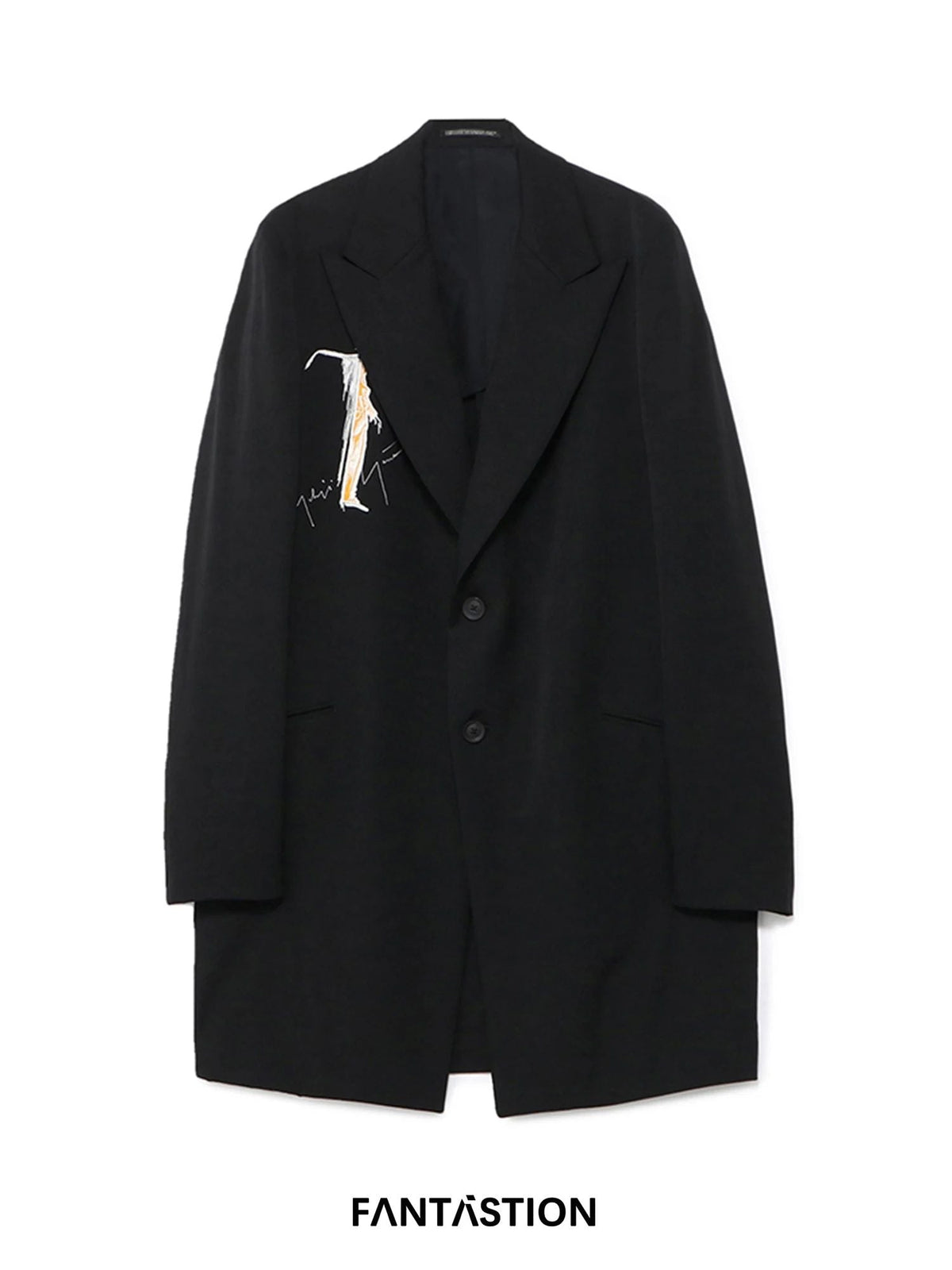 BLACK JOKER Big size blazer men's jacket with embroidery men's oversize jacket luxury men's jacket black Men's suit jackets