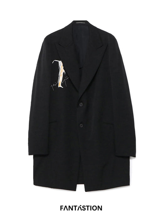 BLACK JOKER Big size blazer men's jacket with embroidery men's oversize jacket luxury men's jacket black Men's suit jackets