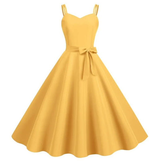 Sexy French Style Summer Vintage Hepburn Large Swing Dress Sleeveless Gown for Women in Red Blue And Pink Colors