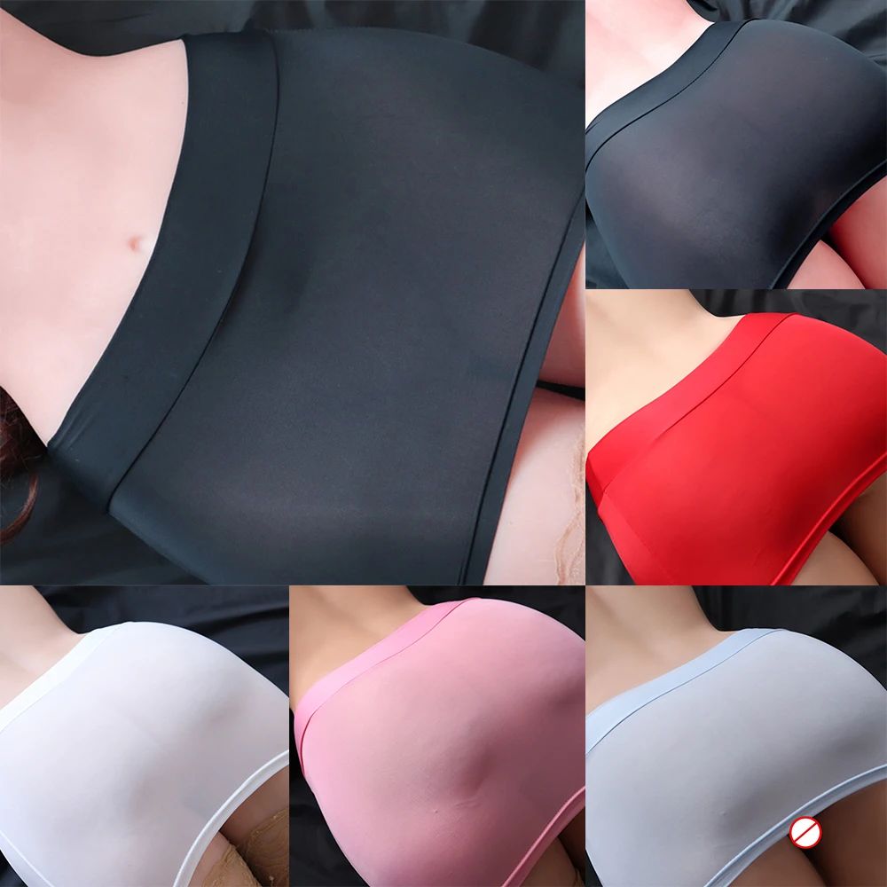 Summer Women Ice Silk Sheer Sexy Mini Tube Skirt Sexy Translucent Nightclub Party Clubwear Short Skirts Elastic Female Clothing