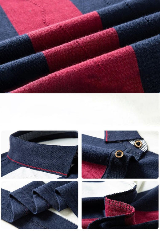 Pop Short Sleeved Men's Polo Shirt, Summer Knitted T-shirt, Short Sleeved Top, Men's