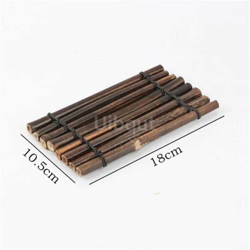 Vintage bamboo sushi dish bamboo fence Japanese Korean fence plate Cuisine Sushi Boats Bamboo Creative Exquisite Sushi Tools
