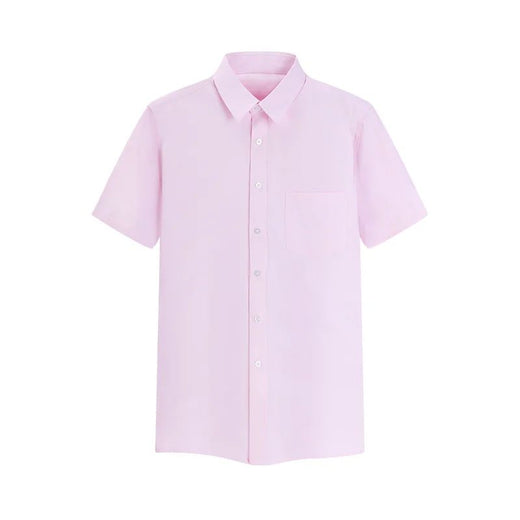 Short-sleeved Solid Color Shirt High-end Business Daily Tops Company Uniforms Can Be Customized With Printed Embroidery 2021 New
