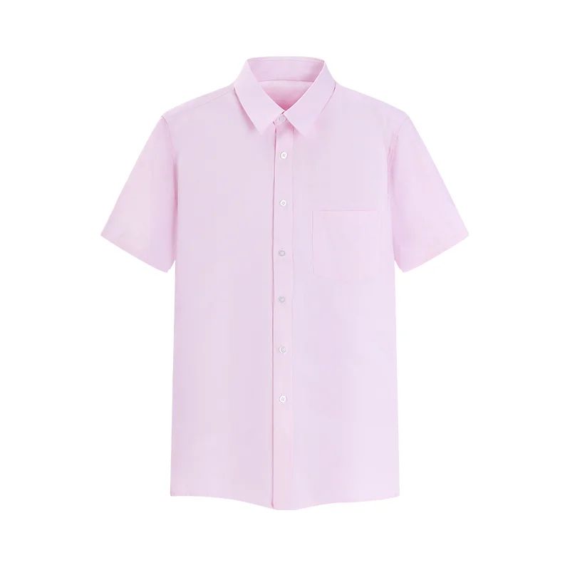 Short-sleeved Solid Color Shirt High-end Business Daily Tops Company Uniforms Can Be Customized With Printed Embroidery 2021 New