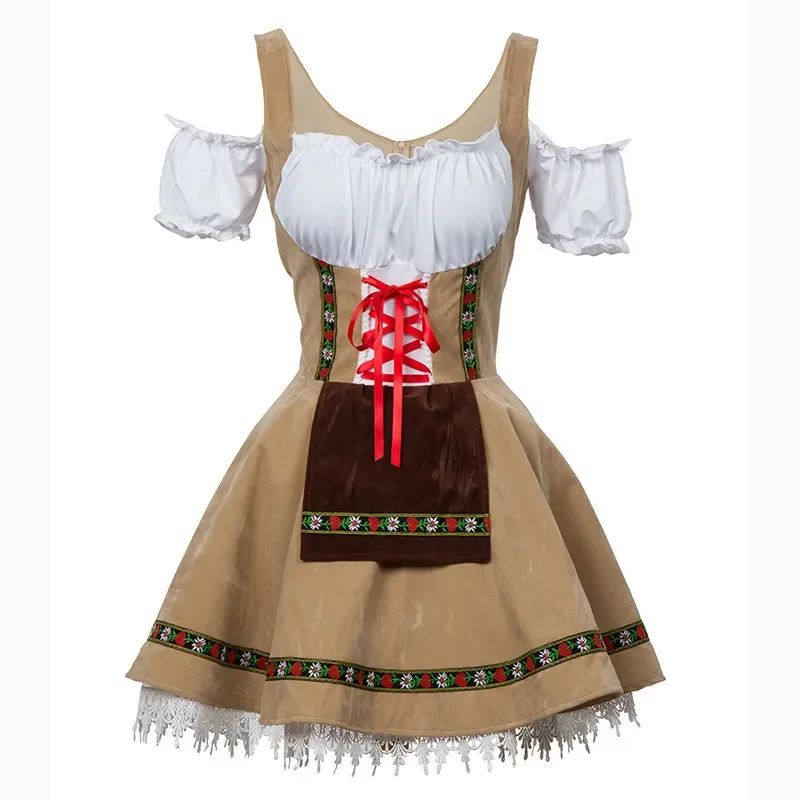 Oktoberfest Costume for Women German Bavarian Traditional Dirndl Dress Octoberfest Festivals Beer Girl Costume