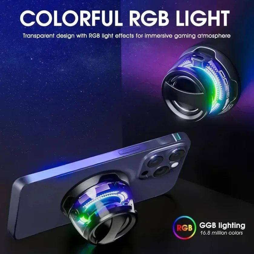 XIKCU Portable Bluetooth Speaker G200 RGB Lighting Magnetic Speaker BT5.0 Mini Sound Box 7 Hours Playback Phone Holder