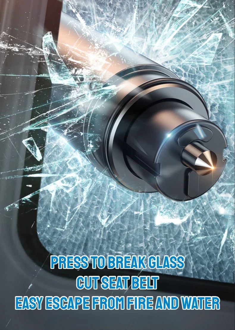 1/4 Pcs Car Safety Hammer 2 in 1 Emergency Glass Breaker Cut The Seat Belt Rescue Tool English Packing Car Accessories
