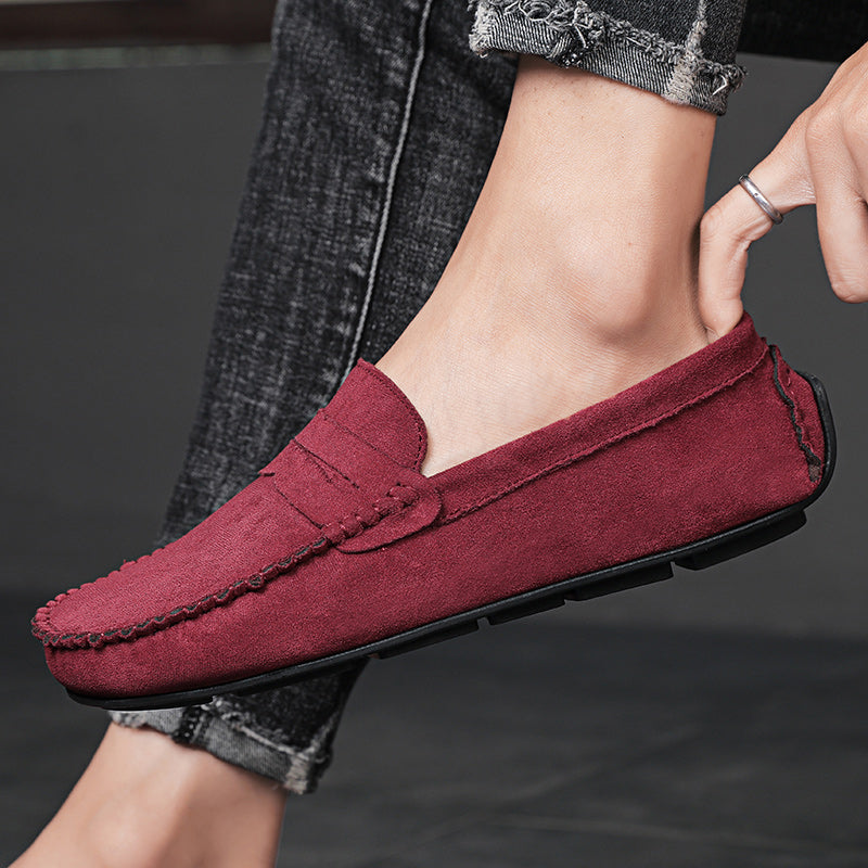 Fashion Suede Men Casual Shoes Breathable Comfort Slip-on Mens Driving Shoes Luxury Brand Men Loafers Mens Lazy Shoes Moccasins