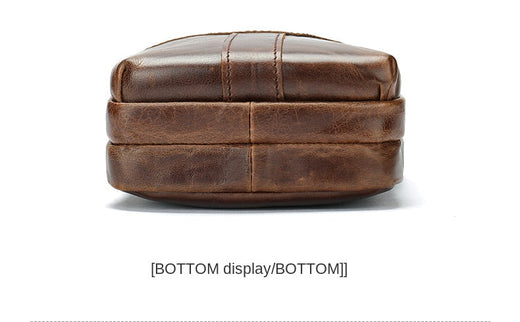 New Men's Cow Leather Chest Bag Man Small Shoulder Casual Male Crossbody Waist Bag