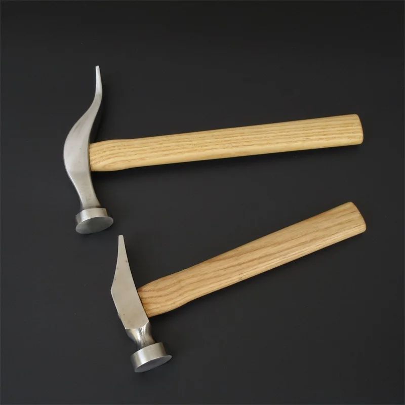 Leather Upper Handmade Hammer With Wooden Handle For Tapping Over Hand Stitches Lacing Remmending Shoe Lightweight Making Tool