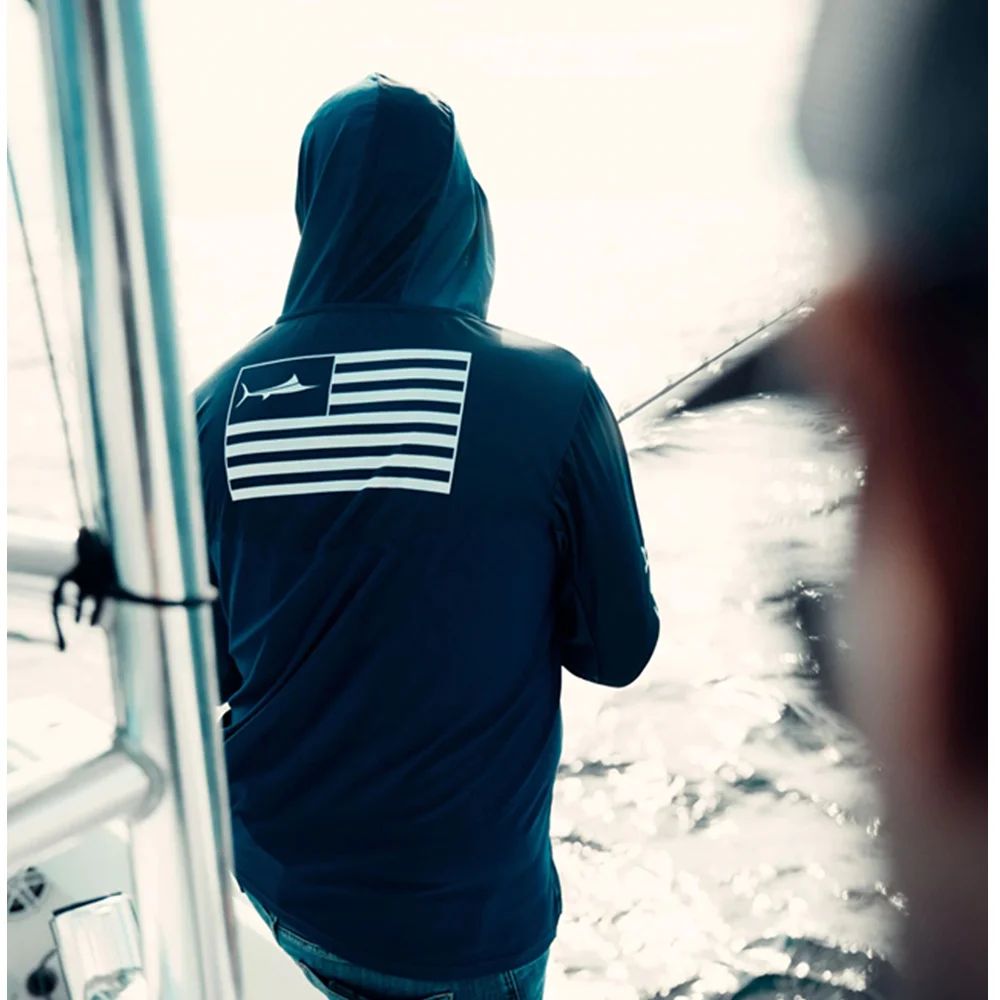BILLFISH Gear Men Fishing Long Sleeve Hooded Shirts Blusas Para Pesca Fishing Performance Apparel Camisa De Pesca Uv Manga Longa