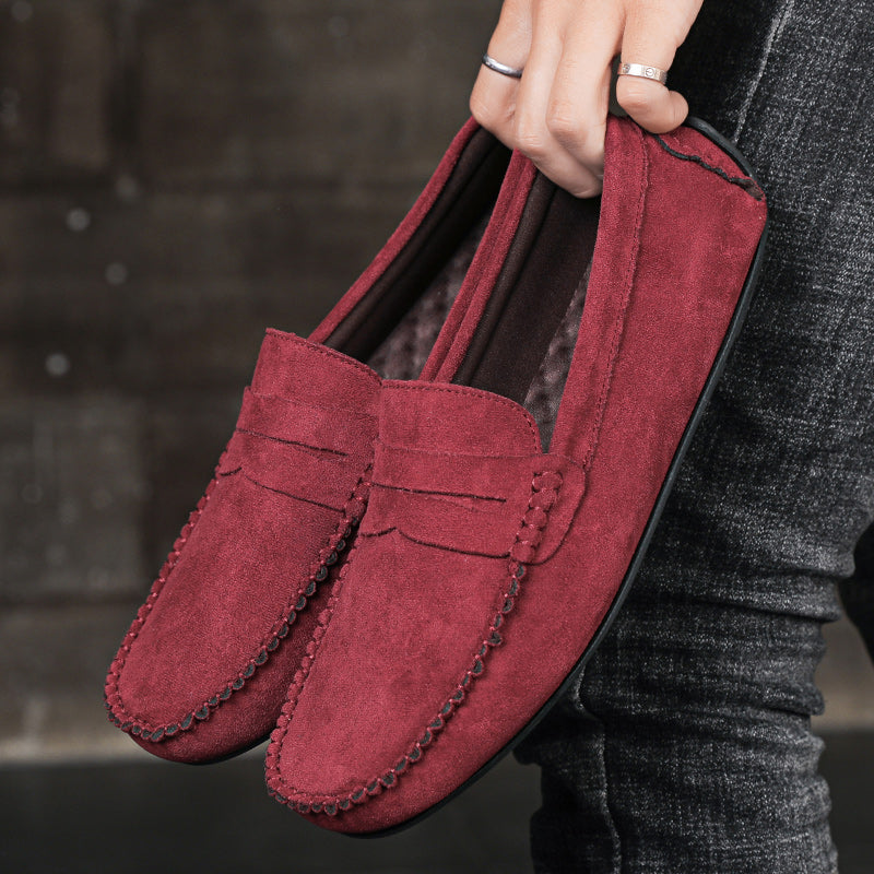 Fashion Suede Men Casual Shoes Breathable Comfort Slip-on Mens Driving Shoes Luxury Brand Men Loafers Mens Lazy Shoes Moccasins