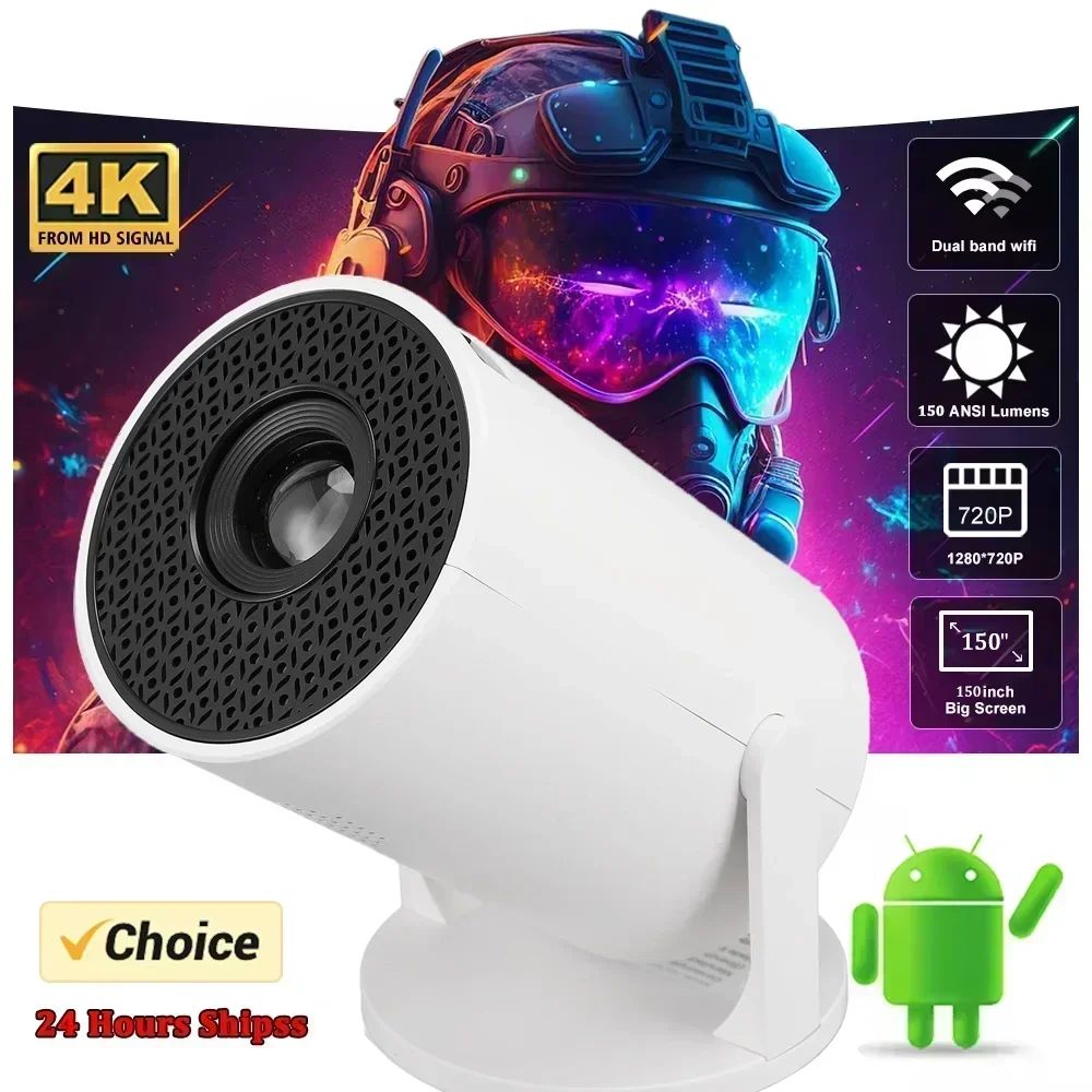 New Projector 4K Android 11 HY300 Wifi6 290ANSI Allwinner H713 BT5.0 1080P 1280*720P Cinema Outdoor Portable Projetors ?