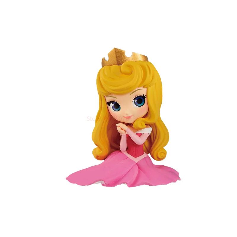 Bandai Original Disney Anime Figure Sitting Villain Doll Q Version Kids Toys Home Decoration Girl'S Birthday Model Cute Toy Gift