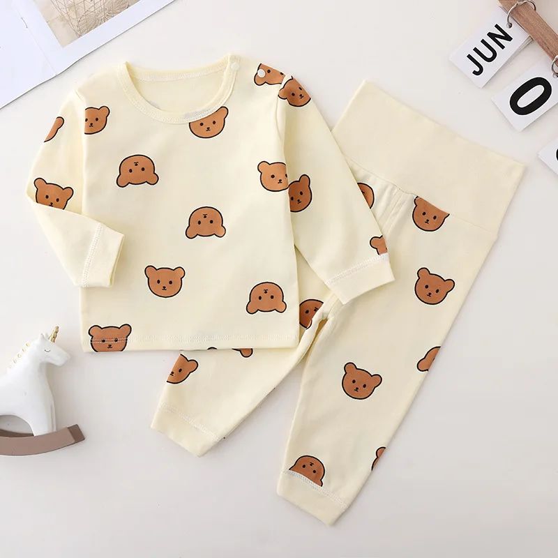 Baby Clothes 2pcs Sets Autumn Winter Baby Pajama Set Bottom Underwear Two-piece Set Cotton Baby Boy Long Sleeves Outfit