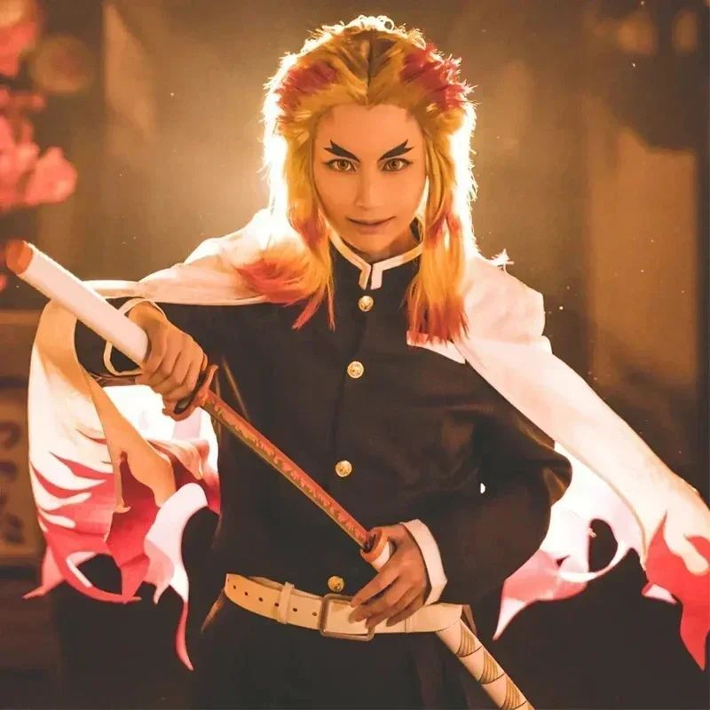2026 Anime Rengoku Kyojuro Cosplay Costumes Train Mugen Robe Suits For Wigs Cos Outfit Party
