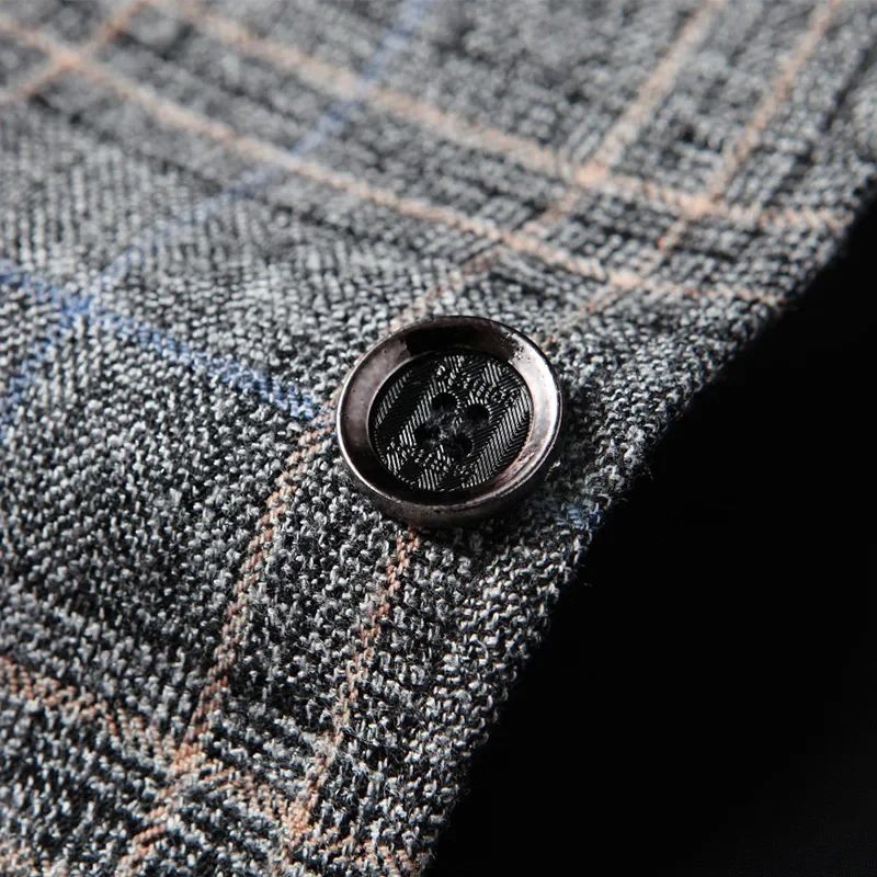 2024 New Spring Autumn Blazers Men Slim Fit British Plaid Formal Suits Male Jackets Party Wedding Business Casual Blazers Men