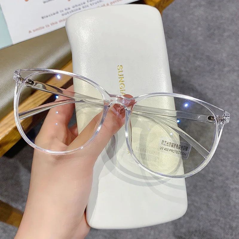 New Big Frame Anti-blue Light Near Sight Glasses Finished Myopia Glasses for Women Men Optical Prescription Eyewear 0 To -6.0