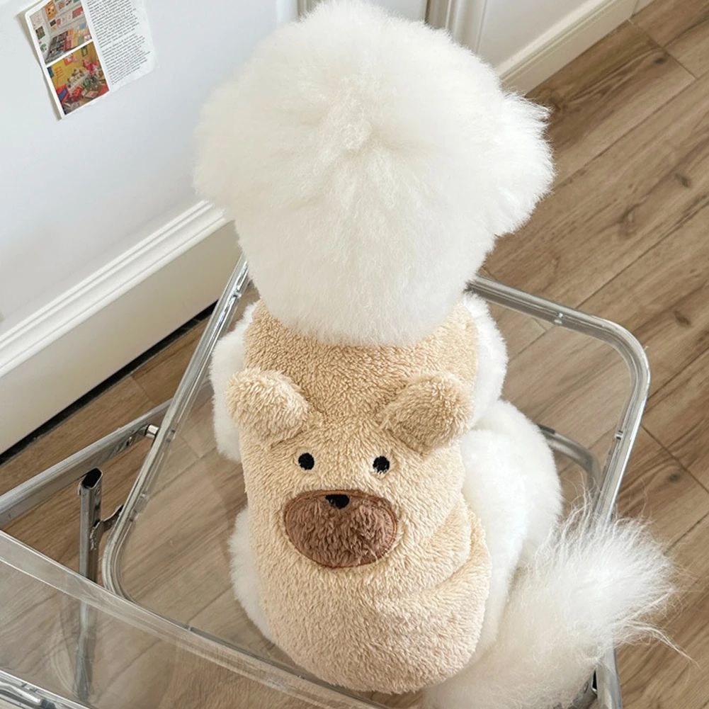 Warmth Pets Cute Clothes Teddy Schnauzer Clothes Puppy Clothes 1.5-11.5kg Winter Dog Clothing Soft Plush Teddy Bear Sweater Vest