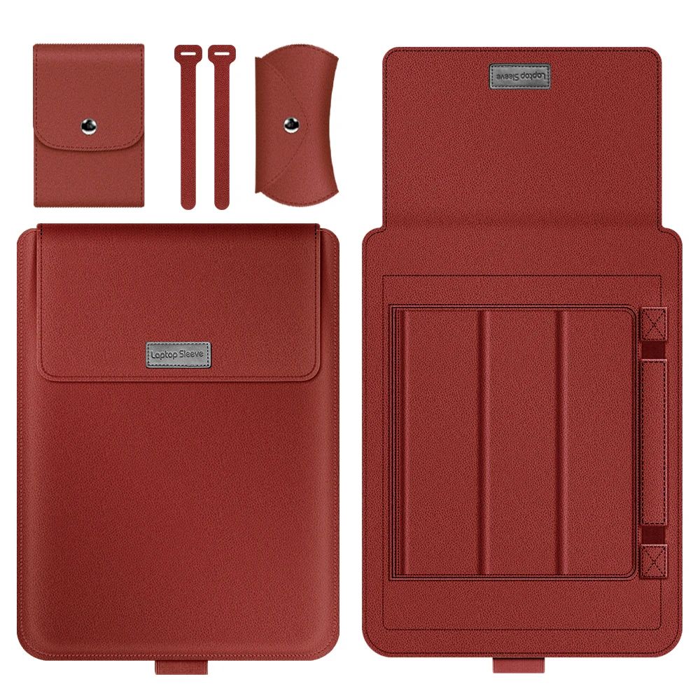 Pu Leather Laptop Sleeve Bag Case For Macbook Air Pro 13 14 16 M3 M2 M1 Notebook Cover For Huawei Dell HP ASUS Lenovo 15 17 Inch