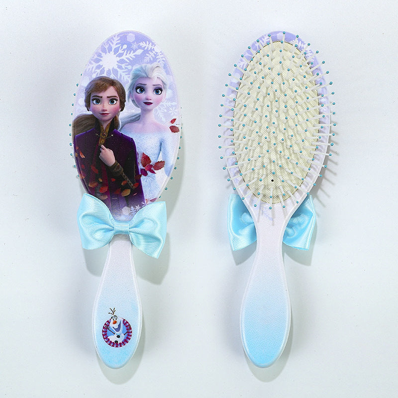 Disney Princess Theme Air Cushion Combs The Little Mermaid Ariel Princess Elsa Anna Children Cute Hair Massage Comb Girls Gifts