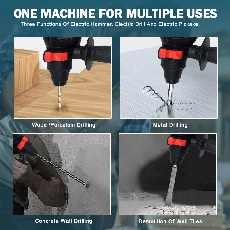 Genuine Bosch GBH2-28 industrial park handle Four Pit 800W three-purpose multi-functional concrete hammer and pickaxe