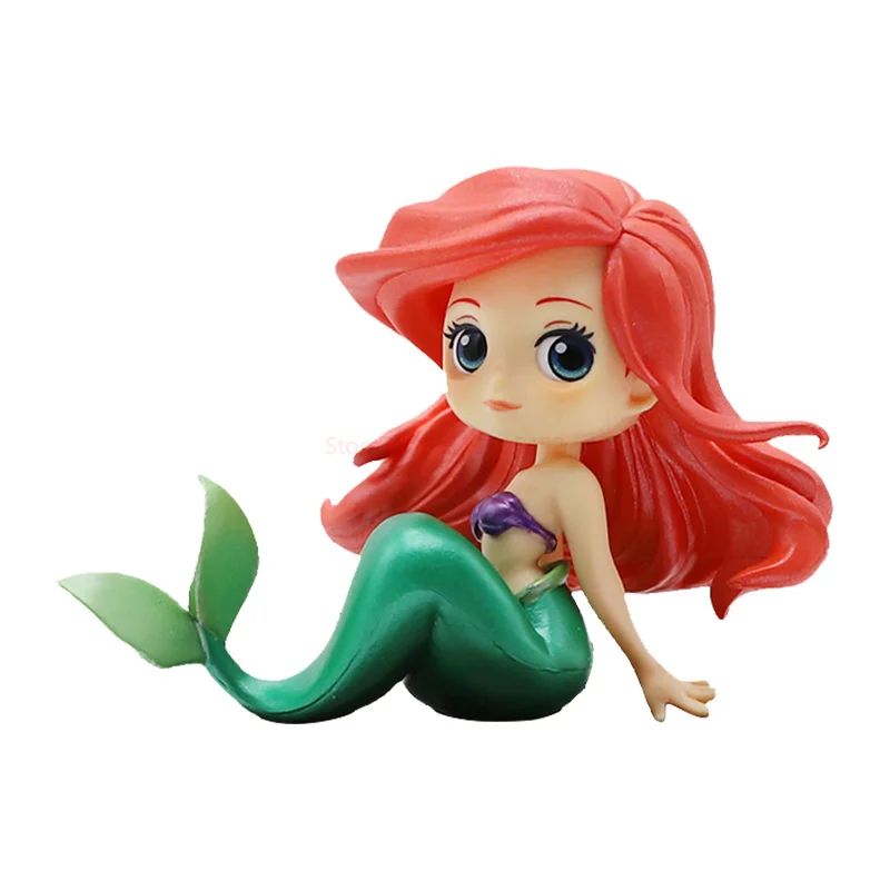 Bandai Original Disney Anime Figure Sitting Villain Doll Q Version Kids Toys Home Decoration Girl'S Birthday Model Cute Toy Gift