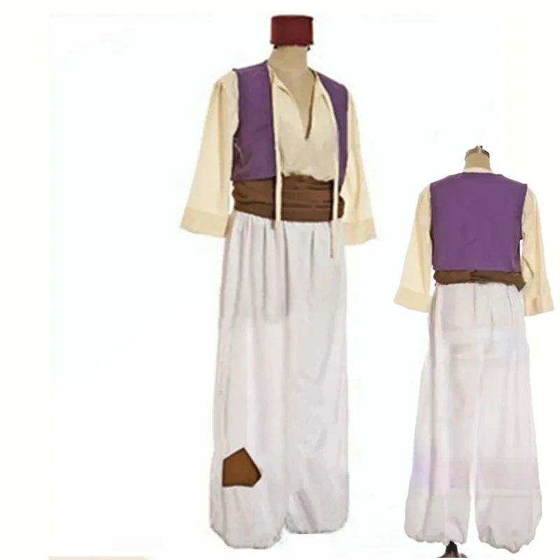 Anime Aladin Mythical Prince for Adults Cosplay Complete Set Clothing Man Dance Party Movie Halloween Cosplay Costume