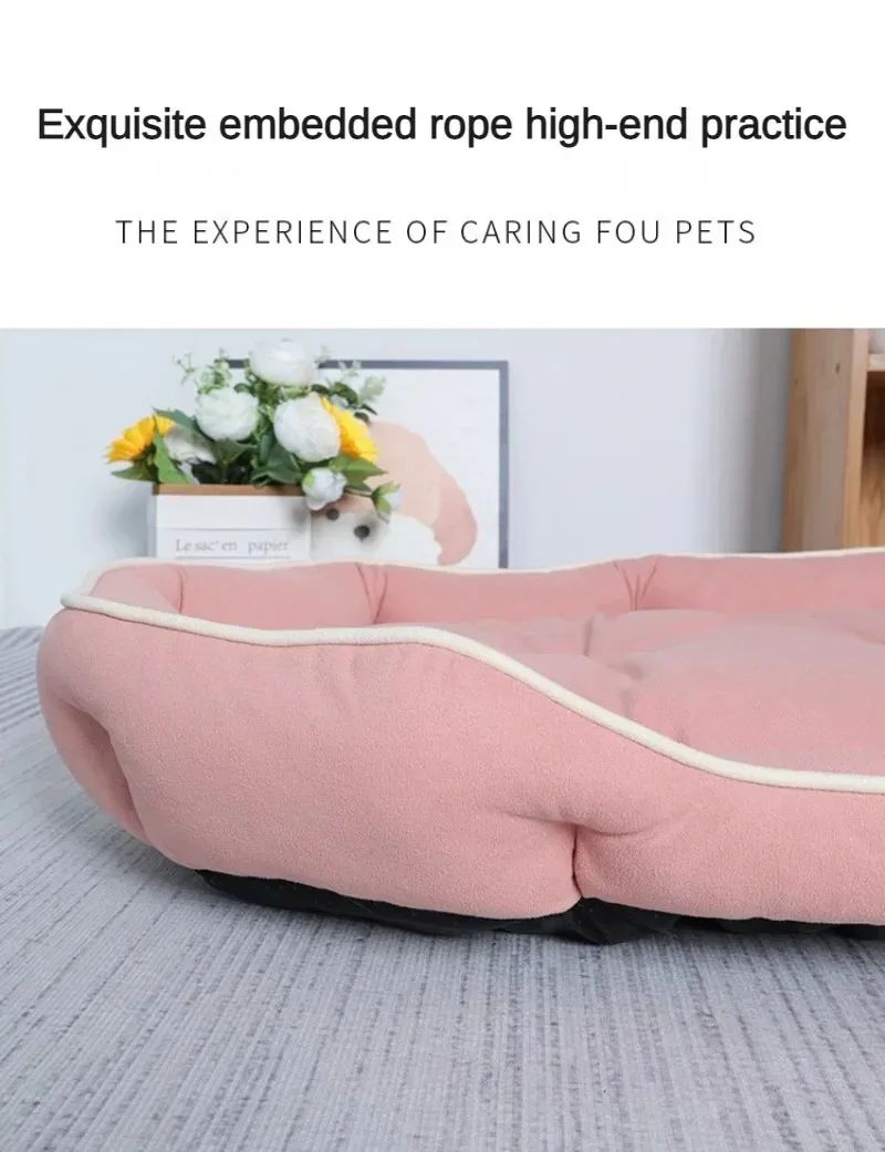 Winter Dog Cat Bed Pet Dog Sofa Bed Square Pet Dog Beds Bed For Large Pet Nest Kennel For Be Universal Custom Suede Dog Beds Mat