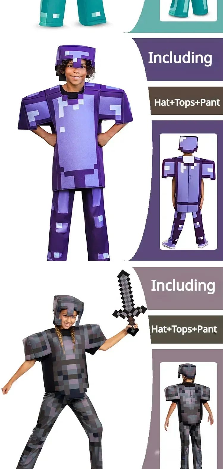 Game My World Role Play Holiday Party Pixel Costume Toy Mc Boys Girls Set Diamond Christmas Gift Stage Costume