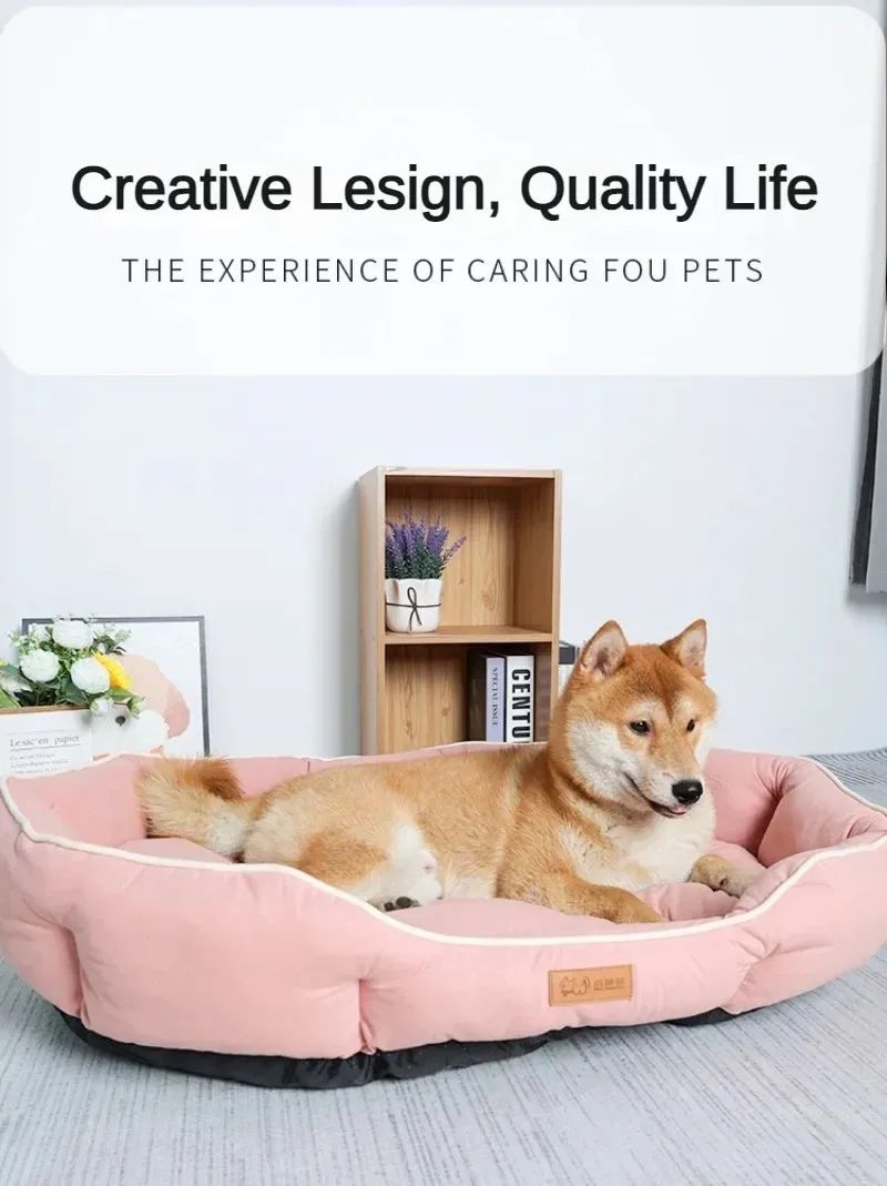 Winter Dog Cat Bed Pet Dog Sofa Bed Square Pet Dog Beds Bed For Large Pet Nest Kennel For Be Universal Custom Suede Dog Beds Mat